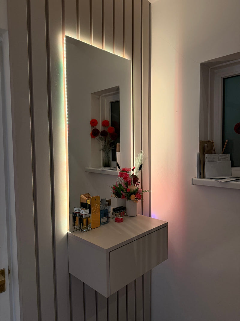 LED mirror lighting installation by Zivaa Electrics in Halesowen, West Midlands