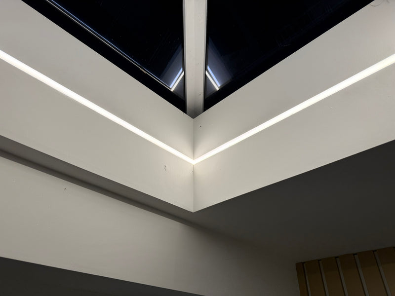 Zivaa Electrics electrician installing modern LED ceiling lighting in Birmingham, West Midlands